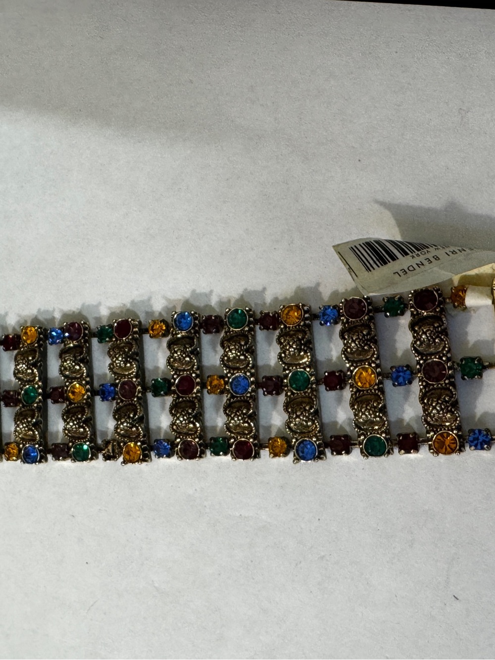henri bendel Gold Multi-Gemstone Stretch Bracelet - Picture 3 of 5